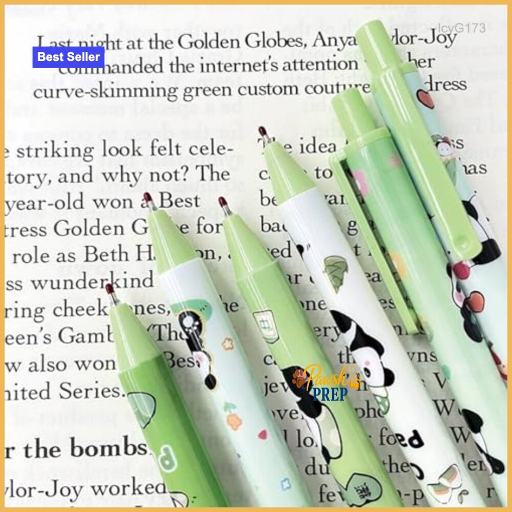 6-Pack Panda Gel Pens 0.5mm Retractable Office School Supplies - Picture 5 of 7